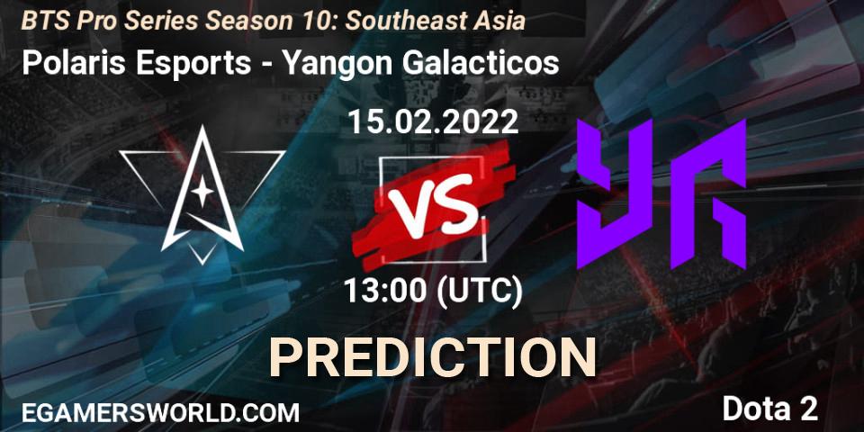 Polaris Esports vs Yangon Galacticos: Match Prediction. 15.02.22, Dota 2, BTS Pro Series Season 10: Southeast Asia