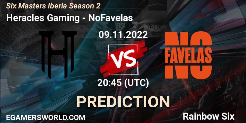 Heracles Gaming vs NoFavelas: Match Prediction. 09.11.2022 at 20:45, Rainbow Six, Six Masters Iberia Season 2