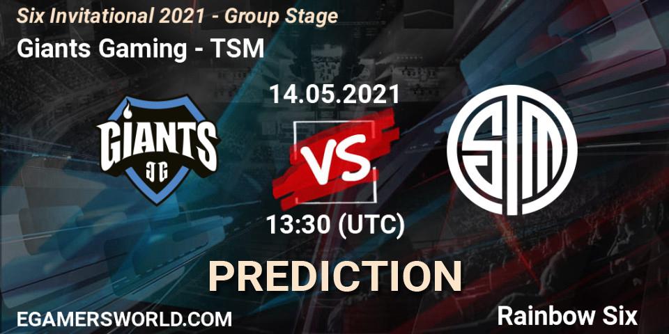 Giants Gaming vs TSM: Match Prediction. 14.05.21, Rainbow Six, Six Invitational 2021 - Group Stage