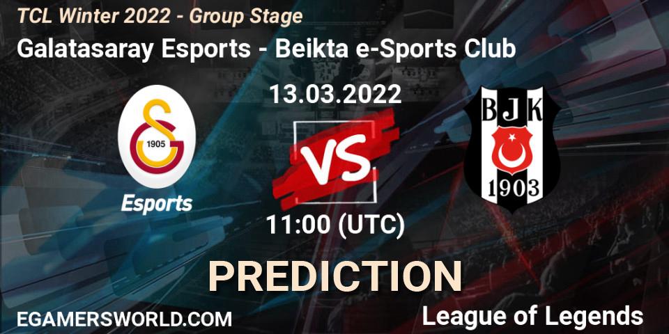 Galatasaray Esports vs Beşiktaş e-Sports Club: Match Prediction. 13.03.2022 at 11:00, LoL, TCL Winter 2022 - Group Stage