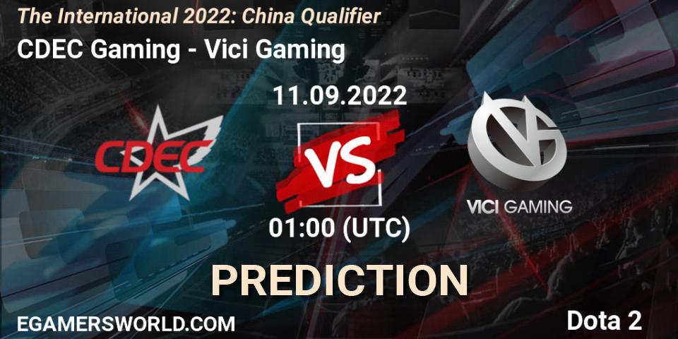 CDEC Gaming vs Vici Gaming: Match Prediction. 11.09.22, Dota 2, The International 2022: China Qualifier