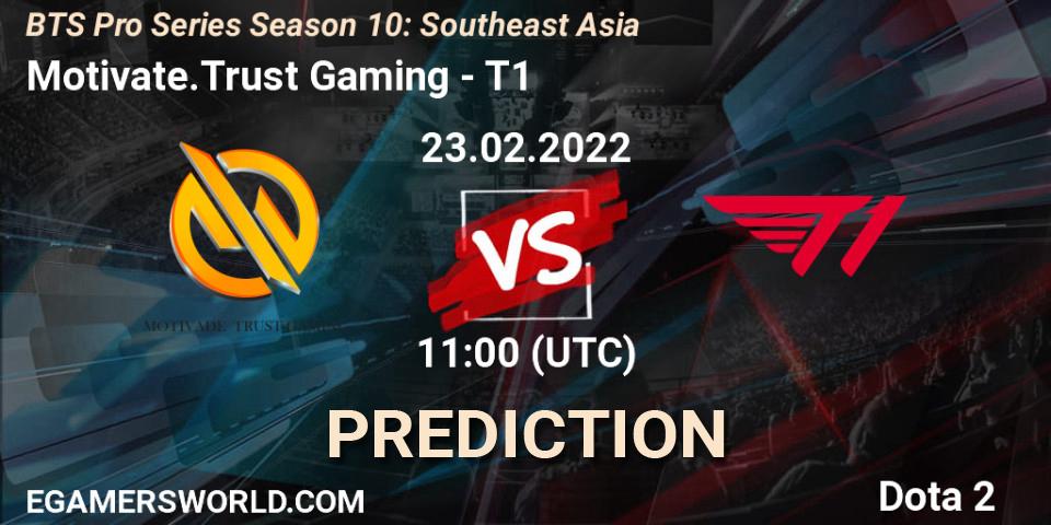 Motivate.Trust Gaming vs T1: Match Prediction. 23.02.2022 at 11:17, Dota 2, BTS Pro Series Season 10: Southeast Asia