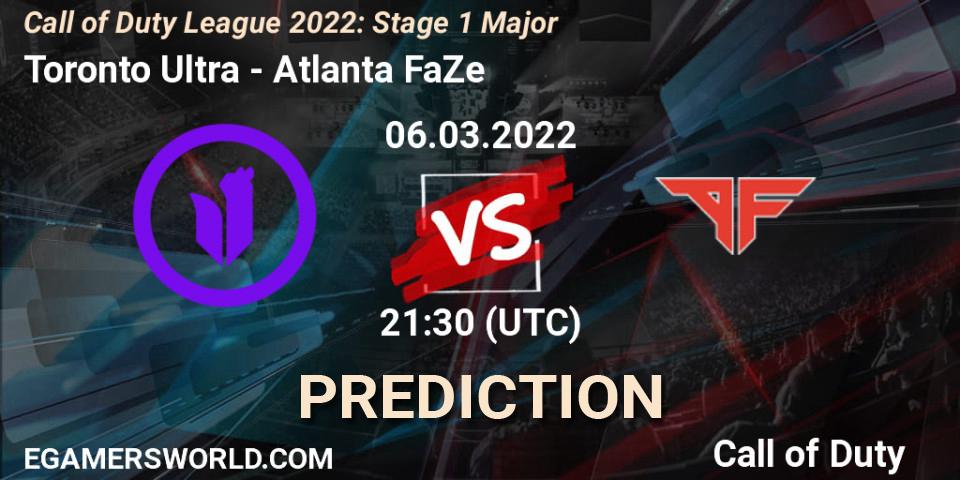 Toronto Ultra vs Atlanta FaZe: Match Prediction. 06.03.2022 at 21:30, Call of Duty, Call of Duty League 2022: Stage 1 Major