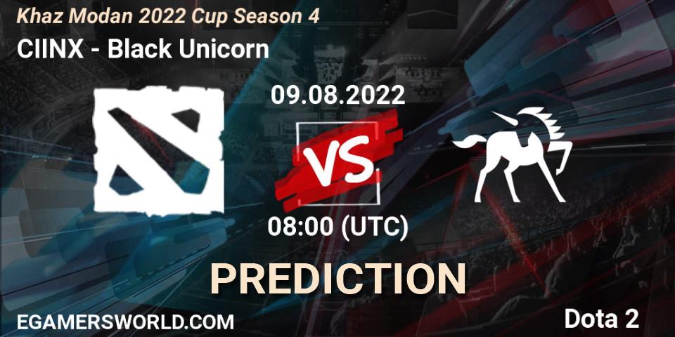 CIINX vs Black Unicorn: Match Prediction. 09.08.2022 at 08:00, Dota 2, Khaz Modan 2022 Cup Season 4