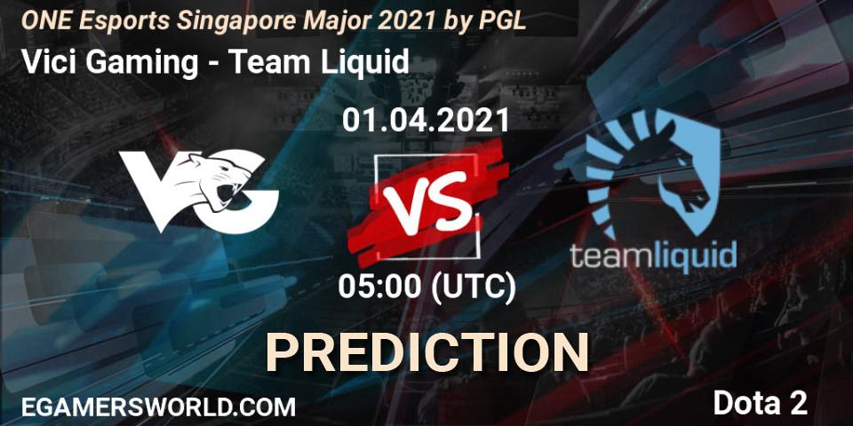 Vici Gaming vs Team Liquid: Match Prediction. 01.04.2021 at 05:28, Dota 2, ONE Esports Singapore Major 2021