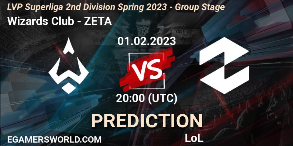 Wizards Club vs ZETA: Match Prediction. 01.02.23, LoL, LVP Superliga 2nd Division Spring 2023 - Group Stage