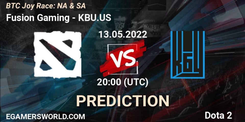 Fusion Gaming vs KBU.US: Match Prediction. 13.05.2022 at 20:04, Dota 2, BTC Joy Race: NA & SA