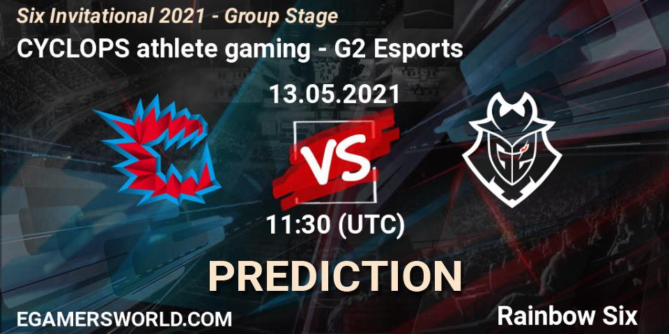 CYCLOPS athlete gaming vs G2 Esports: Match Prediction. 13.05.2021 at 10:30, Rainbow Six, Six Invitational 2021 - Group Stage