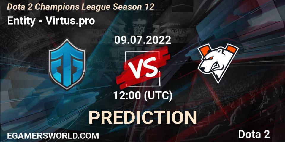 Entity vs Virtus.pro: Match Prediction. 09.07.2022 at 11:59, Dota 2, Dota 2 Champions League Season 12