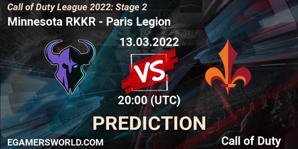Minnesota RØKKR vs Paris Legion: Match Prediction. 13.03.2022 at 20:00, Call of Duty, Call of Duty League 2022: Stage 2
