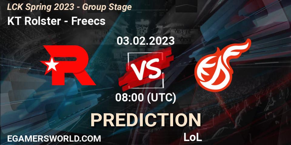 KT Rolster vs Freecs: Match Prediction. 03.02.23, LoL, LCK Spring 2023 - Group Stage