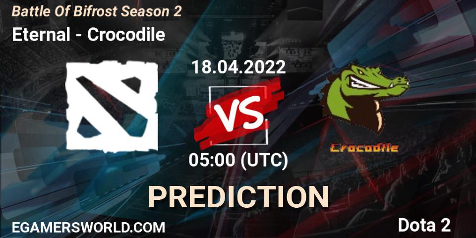 Eternal vs Crocodile: Match Prediction. 18.04.2022 at 05:00, Dota 2, Battle Of Bifrost Season 2