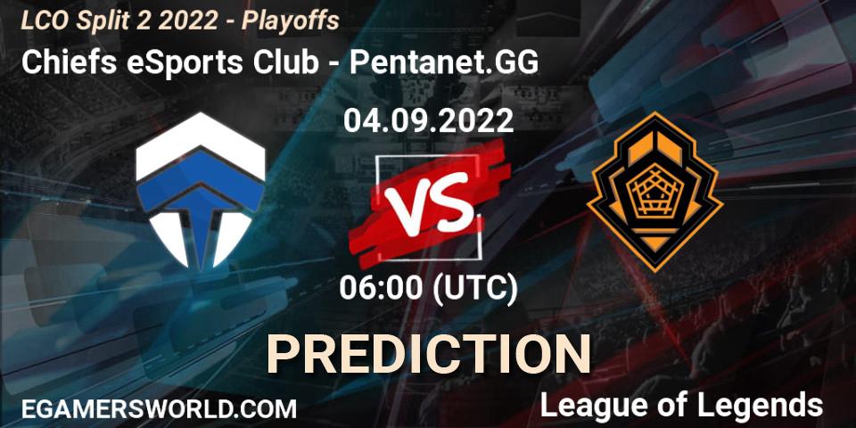 Chiefs eSports Club vs Pentanet.GG: Match Prediction. 04.09.22, LoL, LCO Split 2 2022 - Playoffs
