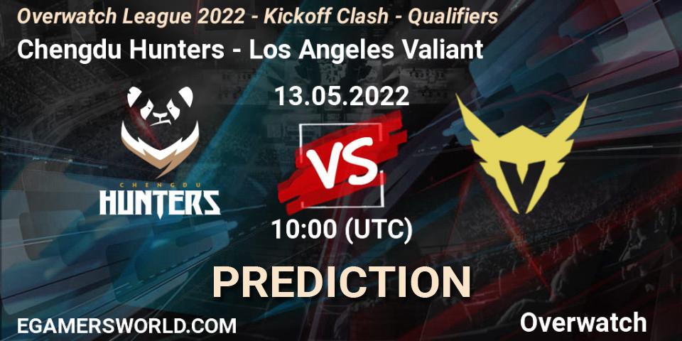 Chengdu Hunters vs Los Angeles Valiant: Match Prediction. 29.05.2022 at 11:45, Overwatch, Overwatch League 2022 - Kickoff Clash - Qualifiers