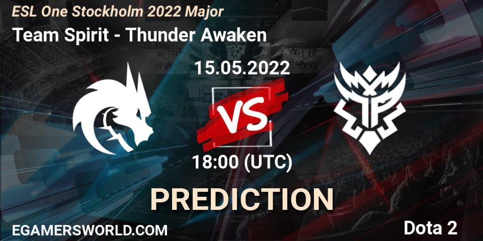 Team Spirit vs Thunder Awaken: Match Prediction. 15.05.2022 at 18:00, Dota 2, ESL One Stockholm 2022 Major
