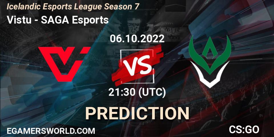 Viðstöðu vs SAGA Esports: Match Prediction. 06.10.2022 at 21:30, Counter-Strike (CS2), Icelandic Esports League Season 7