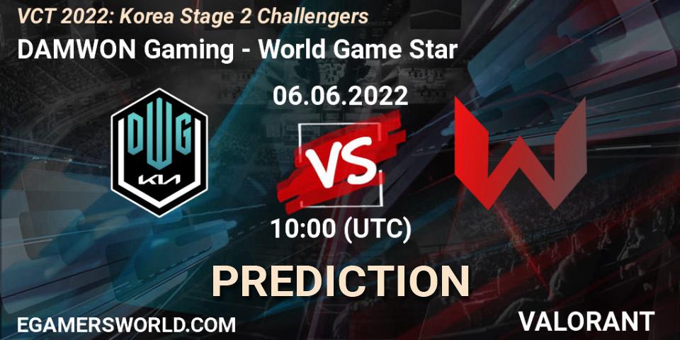 DAMWON Gaming vs World Game Star: Match Prediction. 06.06.22, VALORANT, VCT 2022: Korea Stage 2 Challengers
