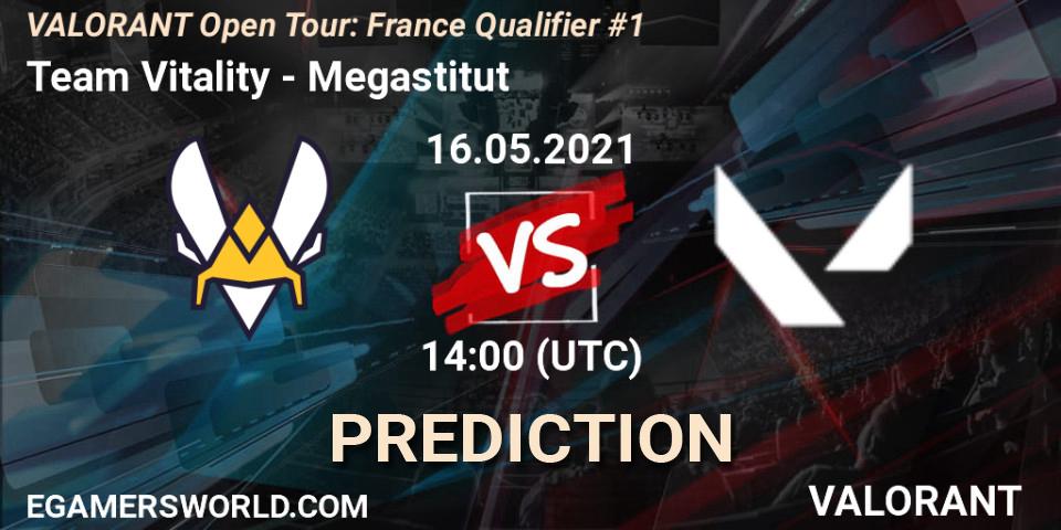 Team Vitality vs Megastitut: Match Prediction. 16.05.2021 at 14:00, VALORANT, VALORANT Open Tour: France Qualifier #1