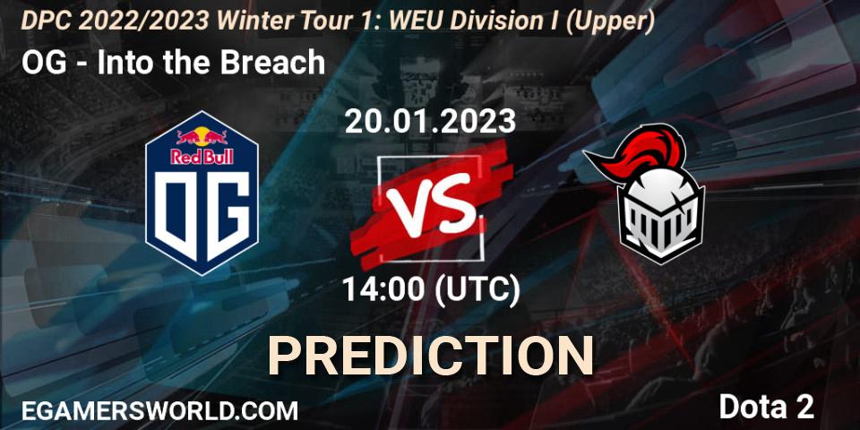 OG vs Into the Breach: Match Prediction. 20.01.2023 at 13:56, Dota 2, DPC 2022/2023 Winter Tour 1: WEU Division I (Upper)