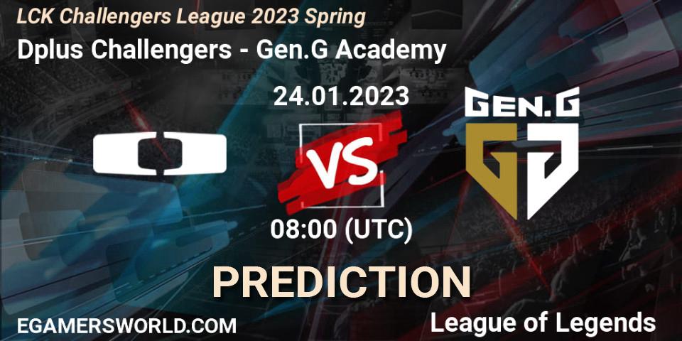 Dplus Challengers vs Gen.G Academy: Match Prediction. 24.01.23, LoL, LCK Challengers League 2023 Spring