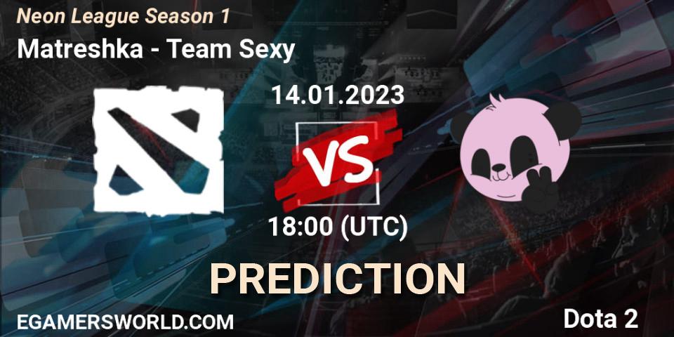 Matreshka vs Team Sexy: Match Prediction. 15.01.23, Dota 2, Neon League Season 1
