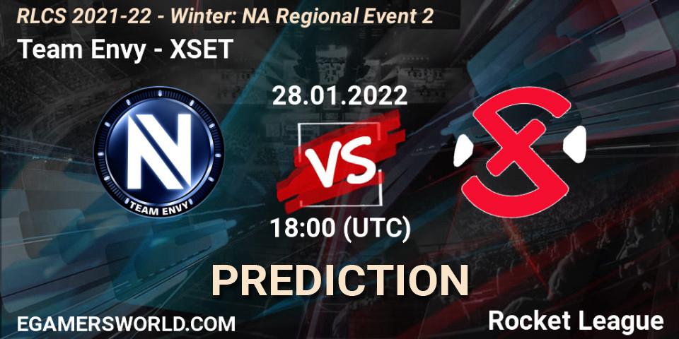 Team Envy vs XSET: Match Prediction. 28.01.22, Rocket League, RLCS 2021-22 - Winter: NA Regional Event 2