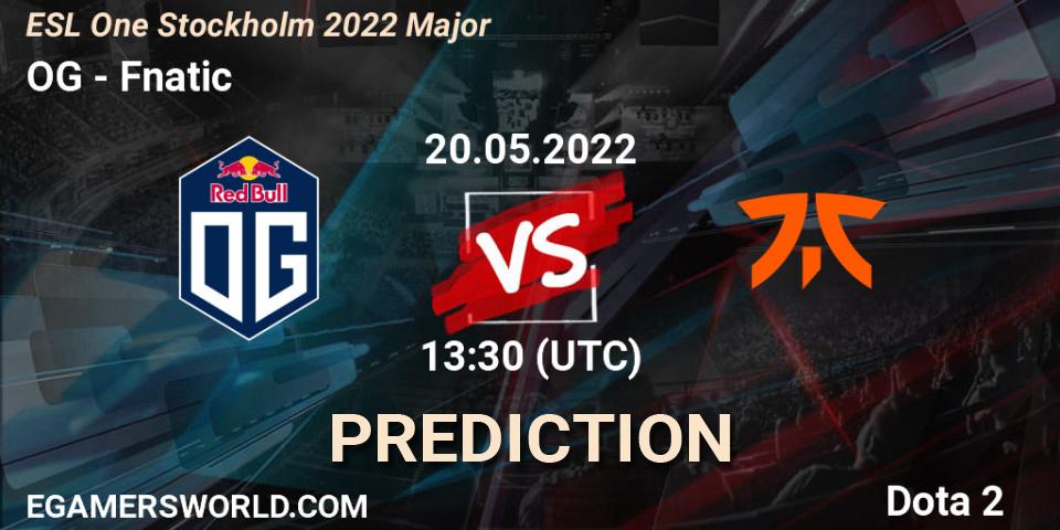 OG vs Fnatic: Match Prediction. 20.05.22, Dota 2, ESL One Stockholm 2022 Major