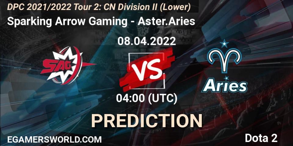 Sparking Arrow Gaming vs Aster.Aries: Match Prediction. 20.04.22, Dota 2, DPC 2021/2022 Tour 2: CN Division II (Lower)