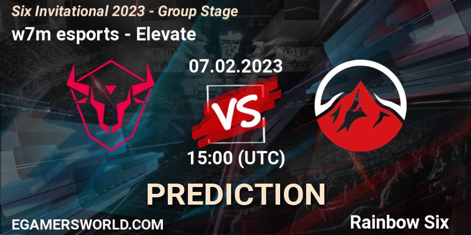 w7m esports vs Elevate: Match Prediction. 07.02.23, Rainbow Six, Six Invitational 2023 - Group Stage
