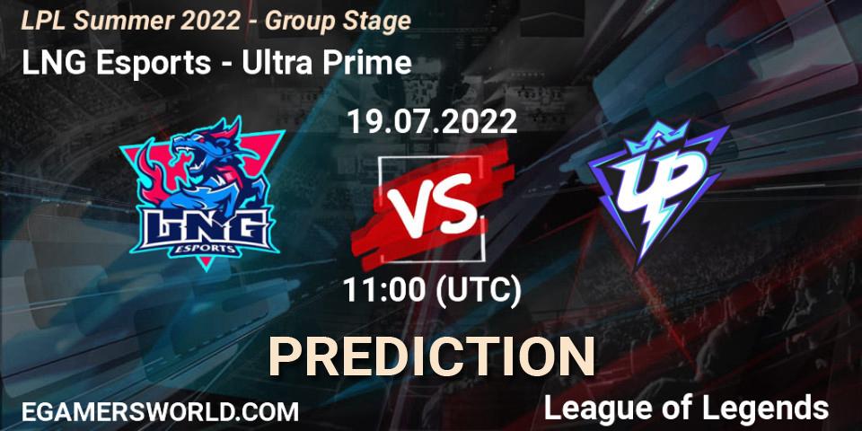 LNG Esports vs Ultra Prime: Match Prediction. 19.07.22, LoL, LPL Summer 2022 - Group Stage