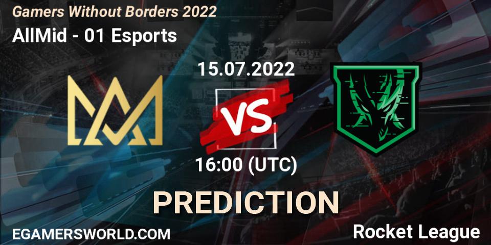AllMid vs 01 Esports: Match Prediction. 15.07.2022 at 16:00, Rocket League, Gamers Without Borders 2022