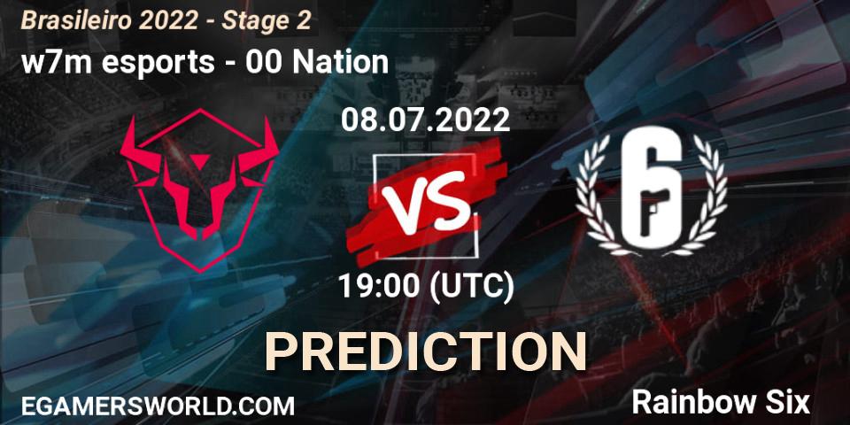 w7m esports vs 00 Nation: Match Prediction. 08.07.2022 at 19:00, Rainbow Six, Brasileirão 2022 - Stage 2