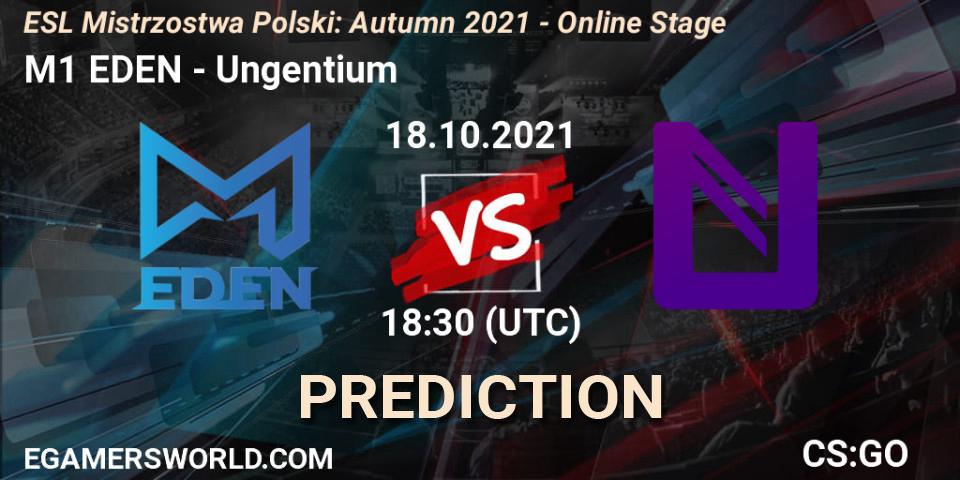 M1 EDEN vs Ungentium: Match Prediction. 18.10.2021 at 18:30, Counter-Strike (CS2), ESL Mistrzostwa Polski: Autumn 2021 - Online Stage