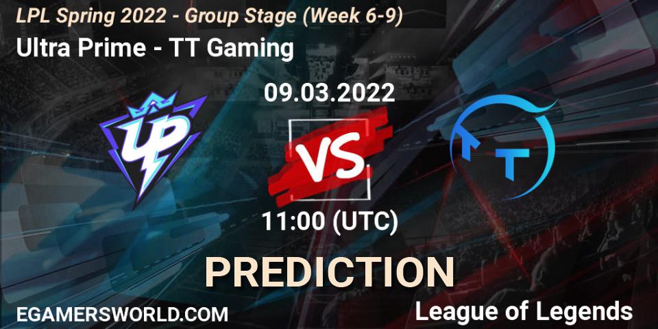 Ultra Prime vs TT Gaming: Match Prediction. 09.03.22, LoL, LPL Spring 2022 - Group Stage (Week 6-9)
