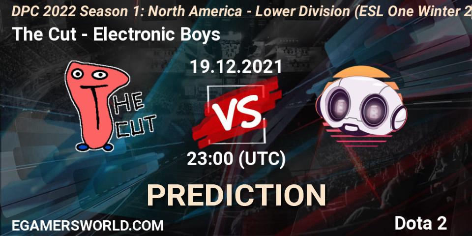 The Cut vs Electronic Boys: Match Prediction. 19.12.2021 at 22:55, Dota 2, DPC 2022 Season 1: North America - Lower Division (ESL One Winter 2021)