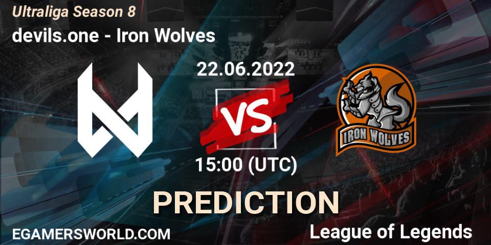 devils.one vs Iron Wolves: Match Prediction. 22.06.2022 at 15:00, LoL, Ultraliga Season 8