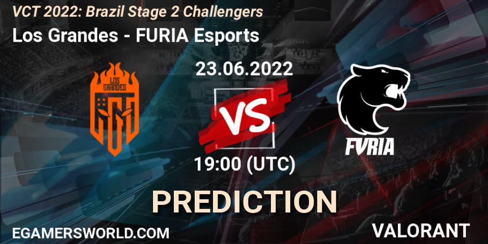 Los Grandes vs FURIA Esports: Match Prediction. 23.06.2022 at 19:10, VALORANT, VCT 2022: Brazil Stage 2 Challengers
