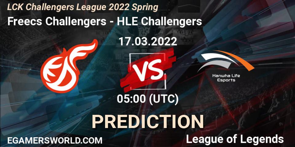 Freecs Challengers vs HLE Challengers: Match Prediction. 17.03.2022 at 05:00, LoL, LCK Challengers League 2022 Spring