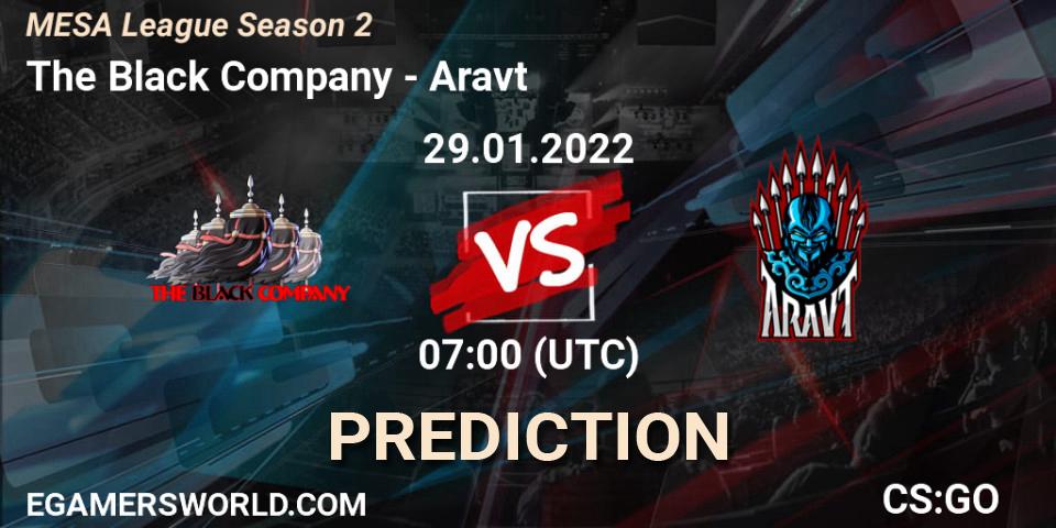 The Black Company vs Aravt: Match Prediction. 31.01.2022 at 04:00, Counter-Strike (CS2), MESA League Season 2