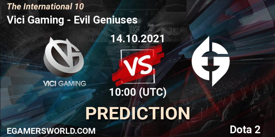 Vici Gaming vs Evil Geniuses: Match Prediction. 14.10.2021 at 10:39, Dota 2, The Internationa 2021