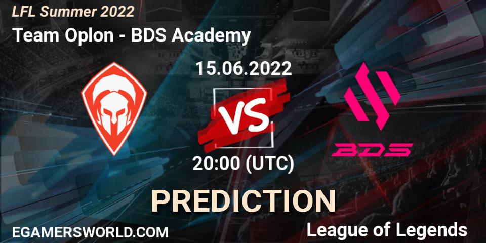 Team Oplon vs BDS Academy: Match Prediction. 15.06.2022 at 20:00, LoL, LFL Summer 2022
