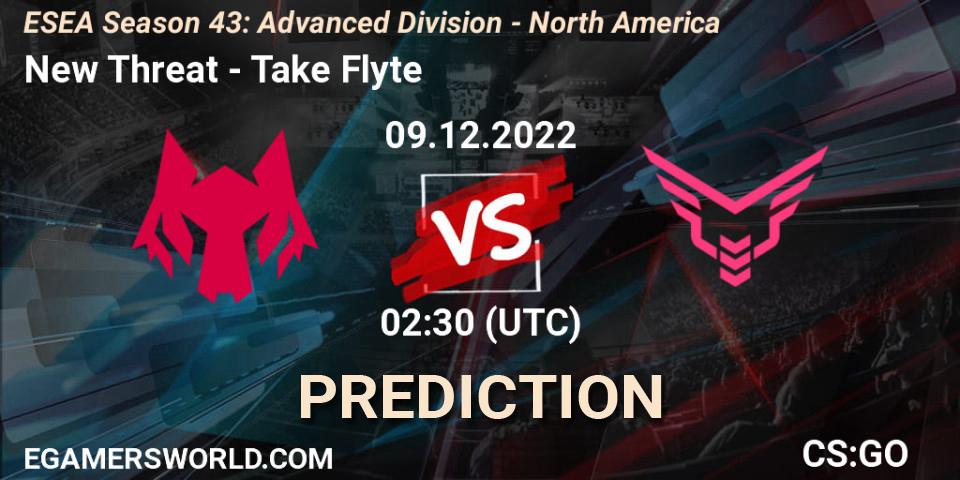 New Threat vs Take Flyte: Match Prediction. 09.12.2022 at 03:00, Counter-Strike (CS2), ESEA Season 43: Advanced Division - North America