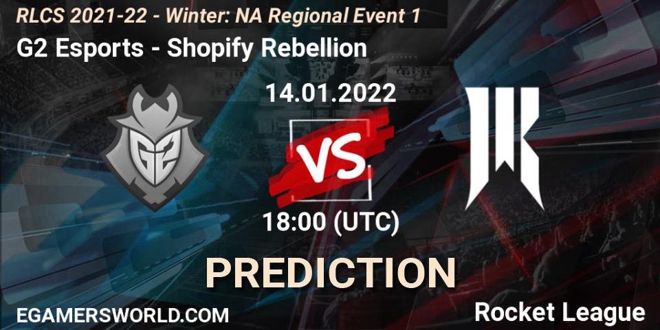 G2 Esports vs Shopify Rebellion: Match Prediction. 14.01.2022 at 18:00, Rocket League, RLCS 2021-22 - Winter: NA Regional Event 1