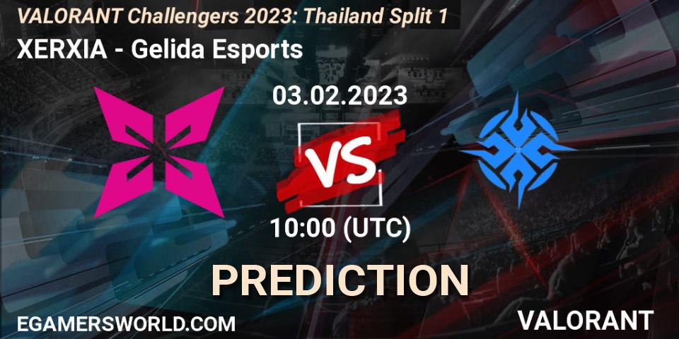 XERXIA vs Gelida Esports: Match Prediction. 03.02.23, VALORANT, VALORANT Challengers 2023: Thailand Split 1