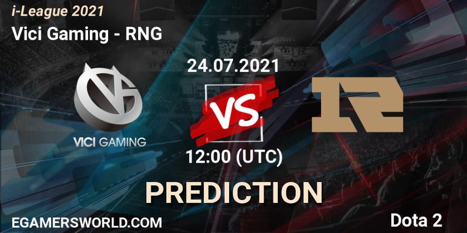 Vici Gaming vs RNG: Match Prediction. 24.07.2021 at 11:42, Dota 2, i-League 2021 Season 1