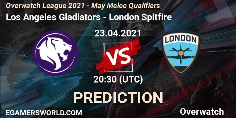Los Angeles Gladiators vs London Spitfire: Match Prediction. 23.04.2021 at 20:30, Overwatch, Overwatch League 2021 - May Melee Qualifiers