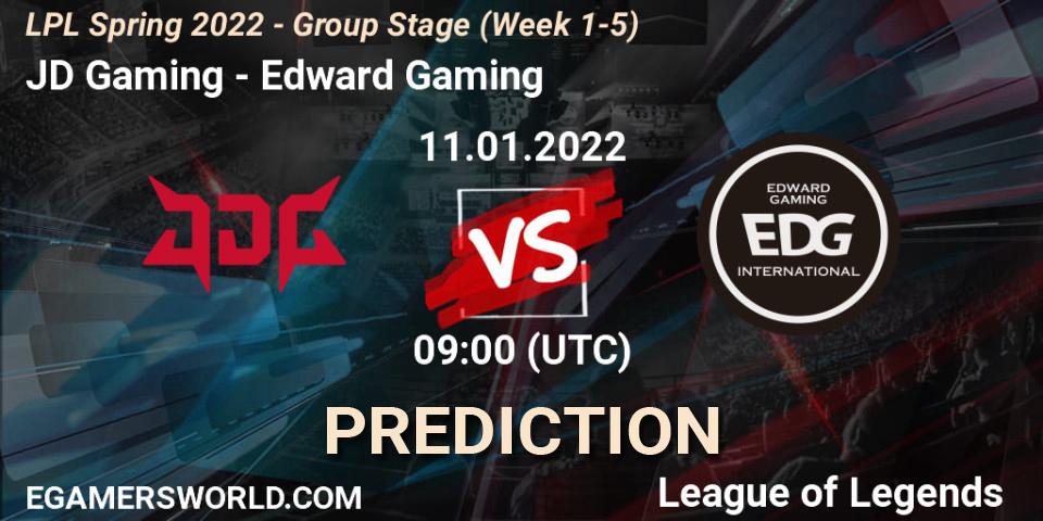 JD Gaming vs Edward Gaming: Match Prediction. 11.01.22, LoL, LPL Spring 2022 - Group Stage (Week 1-5)