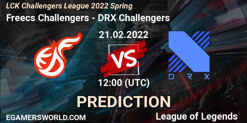 Freecs Challengers vs DRX Challengers: Match Prediction. 21.02.2022 at 12:00, LoL, LCK Challengers League 2022 Spring