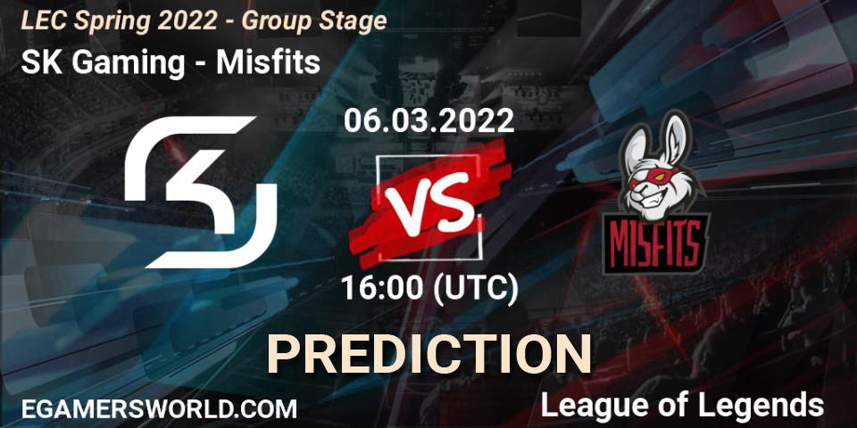 SK Gaming vs Misfits: Match Prediction. 06.03.22, LoL, LEC Spring 2022 - Group Stage