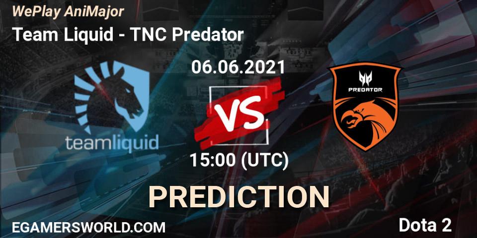 Team Liquid vs TNC Predator: Match Prediction. 06.06.21, Dota 2, WePlay AniMajor 2021